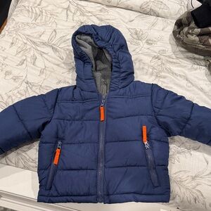 Rothschild Kids Puffer Jacket - Navy and Orange